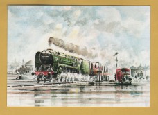 `Last Steam Loco, Built in Swindon Works - Evening Star by John G.Norriss` - Postally Unused - Post Office Postcard.