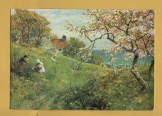 `At Luccombe, Isle of Wight (detail) by William Stephen Coleman` - Postally Unused (although message written to rear) - Medici Society Postcard.