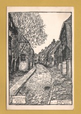 `Mermaid Street, Rye - Unknown Artist` - Postally Used - Perugini`s Postcard.
