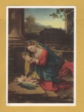 `Florence, Uffizi - La Nascita Di Gesu by Carreggio` - Postally Unused - S.G. Postcard.