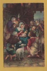 `Milan - Vintage Christmas Nativity - Unknown Artist` - Postally Unused - Tip. S. Eucharistic League Postcard.