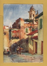 `La Porta San Giuseppe, San Remo by Aldo Raimondi` - Postally Unused - Barabino & Graeve Postcard.