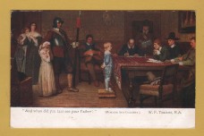 `Walker Art Gallery - "And When Did You Last See Your Father" by W.F.Yeames R.A.` - Postally Unused - Eyre & Spottiswoode Postcard.