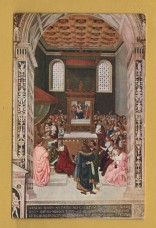 `Siena Cathedral Library - Pinturicchio Enea Piccolomini is Created Cardinal by Calixtus lll` - Postally Unused - Libreria Editrice Senese Postcard.