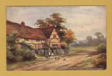 `A Surrey Homestead by Edward Wilkes Waite` - Postally Unused-1921 - B.B Postcard.
