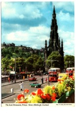 `The Scott Monument, Princes Street, Edinburgh, Scotland` - Postally Used - No Postmark - John Hinde Postcard