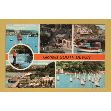 `Glorious South Devon` - Multiview - Postally Used - South Devon 7th September 1976 Postmark with Slogan - Photo Precision Ltd Postcard
