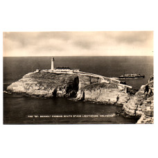 `The "St Seiriol" Passing South Stack Lighthouse. Holyhead` - Postally Unused - C.Chadwick Postcard