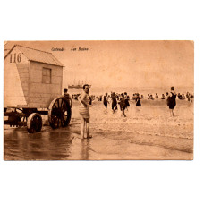`Ostende. Les Bains` - Postally Used (Stamp Removed) - Photographie Lebon Postcard