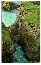 `Carrick-a-Rede, Co. Antrim` - Postally Used - 1969 Postmark with Slogan - Plastichrome Postcard