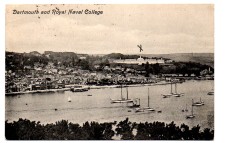`Dartmouth and Royal Naval College` - Postally Used - Torquay Sept 4 1910 - Valentine & Sons Ltd Postcard.