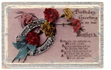 `Birthday Greetings to my dear Brother` - Postally Used - Bristol Postmark - Unknown Producer
