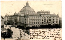 `Munchen - Justizpalast` - Postally Used - Munchen 4 Mar 05 & Marburg 5.3.05 Postmarks - Wilhelm Hoffmann Postcard