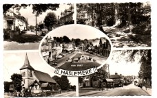 `Haslemere` - Multiview - Postally Used - Hindhead 27 Aug 1959 Surrey - Valentine & Sons. Ltd Postcard