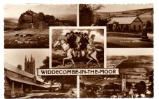 `Widdecombe In The Moor` - Multiview - Postally Used - Newquay 10 May 1960 Cornwall Postmark - Valentine`s Postcard