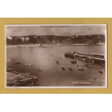 `Tenby Harbour` - Postally Used - Tenby 23rd August 1948 Pembrokeshire Postmark - Valentine & Sons. Ltd Postcard.