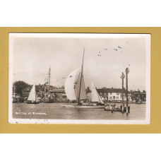 `Sailing At Wivenhoe` - Postally Used - Wivenhoe 8th ?? 1957 Colchester Essex Postmark - A Bell Photo Postcard.
