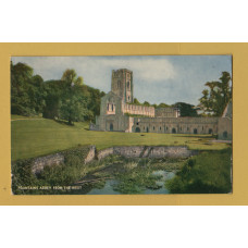 `Fountains Abbey From The West` - Postally Used - Ilkley 8th September 1958 Yorkshire Postmark - J.Salmon, Ltd Postcard.