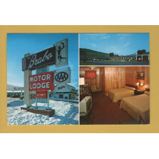 `The Brabo Motor Lodge, Gorham, New Hampshire` - Postally Unused - Bill Bard Associates Inc, Postcard