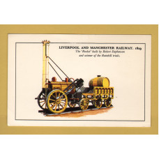 `Liverpool And Manchester Railway. 1829 - The `Rocket` Built By Robert Stephenson` - Postally Unused - Photo Precision Ltd. Postcard