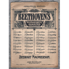 `Analytical Edition - BEETHOVEN`S Pianoforte Sonatas` - Edited,Phrased and Fingered by Stewart Macpherson - Published by Joseph Williams Ltd