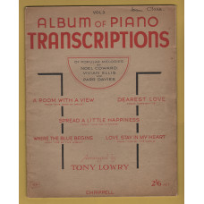 `Album of Piano Transcriptions - Volume 3` - Arranged by Tony Lowry - Published by Chappell & Co. Ltd.