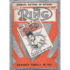 `The Ring` - February 1952 - Vol.31 No.1` - U.K Edition - `Annual Rating Of Boxers` - Published by The Ring, Inc.      