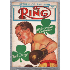 `The Ring` - March 1953 - Vol.32 No.2 - U.K Edition - `Welterweight Contender Chuck Davey` - Published by The Ring, Inc.      
