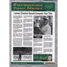 European Tour News - No.28 - July 27th 1998 - `Leaney Clinches Second European Tour Title` - Published by PGA European tour