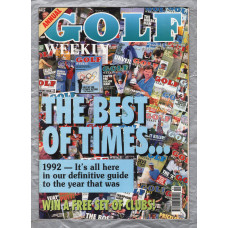 Golf Weekly - Vol.4 No.50 - Dec 19th1992-Jan 13th 1993 - `The Best Of Times...` - New York Times Publication