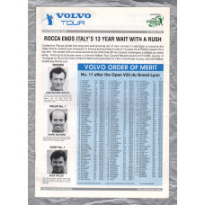 Volvo Tour - April 5th 1993 - `Rocca Ends Italy`s 13 Year Wait With A Rush` - Published by PGA European Tour
