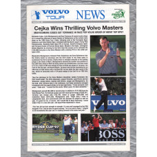 Volvo Tour News - No.42 - October 30th 1995 - `Cejka Wins Thrilling Volvo Masters` - Published by PGA European Tour
