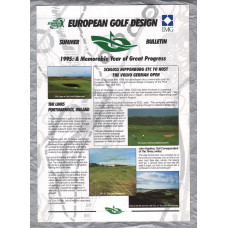 European Golf Design - Summer Bulletin 1995 - `A Memorable Year Of Great Progress` - Published by EGD
