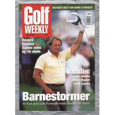 Golf Weekly - Vol.7 Issue 30 - August 3-9 1995 - `Barnestormer` - Emap Pursuit Publishing 