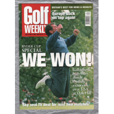 Golf Weekly - Vol.7 Issue 38 - September 29-October 4 1995 - `Ryder Cup Special WE WON` - Emap Pursuit Publishing 