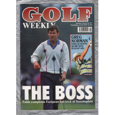 Golf Weekly - Vol.4 Issue 37 - September 17-23 1992 - `THE BOSS` - New York Times Publication