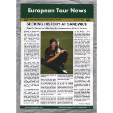 European Tour News - Open Golf Championship Special Edition - July 16th 2003 - `Seeking History At Sandwich` - Published by PGA European Tour