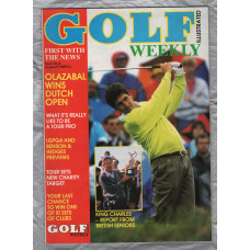 Golf Weekly - Issue No.4 - August 9 1989 - `Olazabel Wins Dutch Open` - New York Times Publication