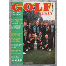 Golf Weekly - Issue No.7 - August 31 1989 - `Victory At Last In Walker Cup` - New York Times Publication