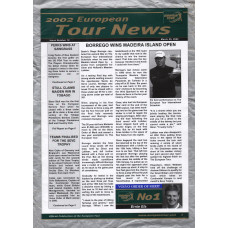 European Tour News - No.12 - March 25th 2002 - `Borrego Wins Madeira Island Open` - Published by PGA European Tour