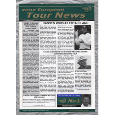 European Tour News - No.26 - July 1st 2002 - `Hansen Wins At Fota Island` - Published by PGA European Tour