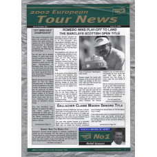 European Tour News - No.28 - July 15th 2002 - `Gallacher Claims Seniors Title` - Published by PGA European Tour