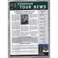 European Tour News - No.20 - May 19th 2003 - `Harrington Triumphs After Play-Off At Gut Kaden` - Published by PGA European Tour