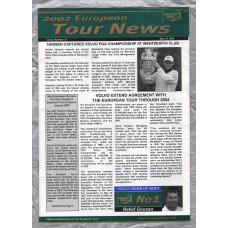 European Tour News - No.21 - May 27th 2002 - `Hansen Captures Volvo PGA Championship At Wentworth Club` - Published by PGA European Tour