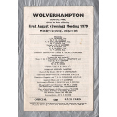 Wolverhampton Racecourse - Monday 6th August 1979 - Flat Meeting