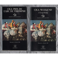 Longchamp Racecourse - Sunday 2nd October 1988 - Flat Meeting - Ciga Prix De L`Arc De Triomphe - Racecard & Pedigree Booklet