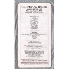 Chepstow Racecourse - Monday 28th August 1995 - Flat Meeting