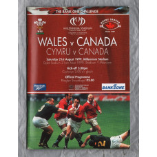 `The Bank One Challenge` - Wales vs Canada - Saturday 21st August 1999 - Millennium Stadium