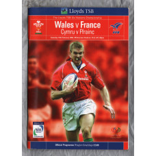 `Lloyds TSB Six Nations` - Wales vs France - Saturday 16th February 2002 - Millennium Stadium