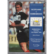 `SRU Dunblane International` - Scotland vs Barbarians - Saturday 17th August 1996 - Murrayfield